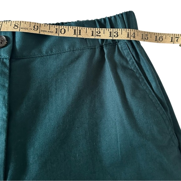 Banana Republic Factory Linen Blend Dark Teal Tapered Trousers Size Small - Picture 9 of 12